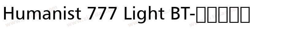 Humanist 777 Light BT字体转换
